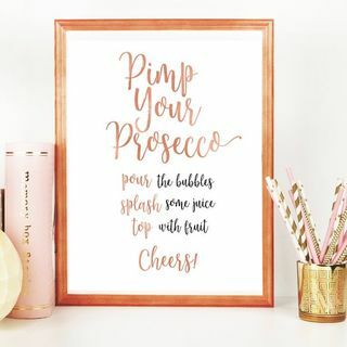 Rose Gold Pimp Your Sign Prosecco