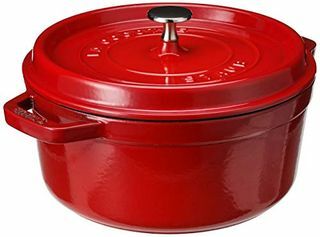 Staub Fonta rotundă Cocotte, 4-Quart, Cireș -