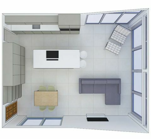 contemporan-bucătărie-floorplan