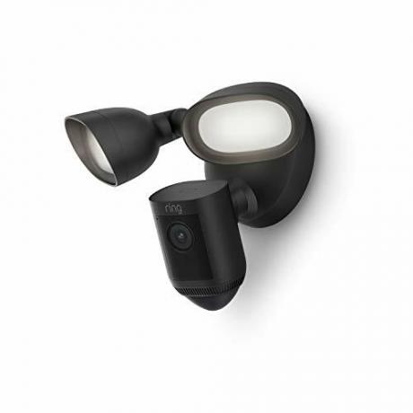 Ring Floodlight Cam Wired Pro cu vedere de pasăre și detectare a mișcării 3D (versiunea 2021), negru