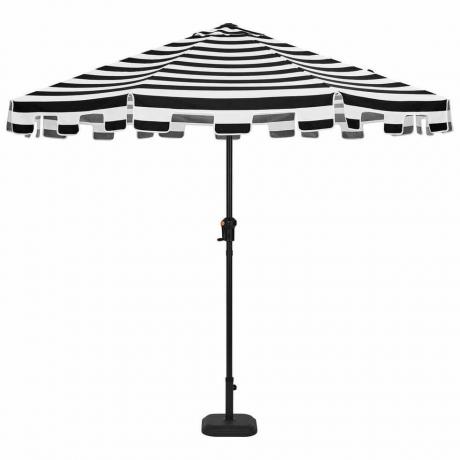 9 ft. Umbrelă de terasă în dungi alb-negru Cabana