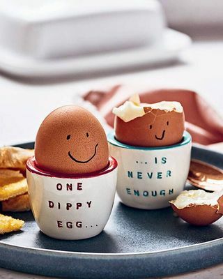 Pereche personalizată de cupe de ouă ceramice