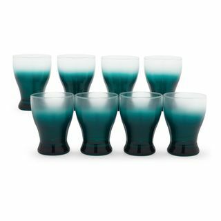 Set de vase de sticlă Gallant Green Ombre