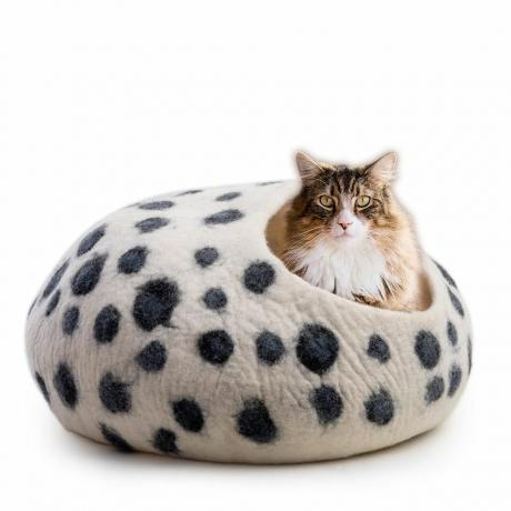 Peștera de pat pentru pisici de pâslă 