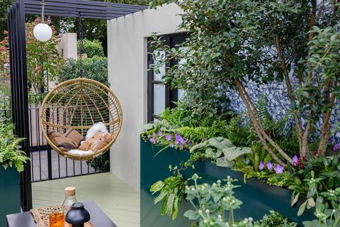 expoziție de flori chelsea 2021 cer sanctuar balcon grădină proiectată de michael coley