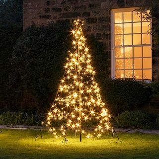 Brad de Crăciun în aer liber Fairybell LED alb cald de 2m