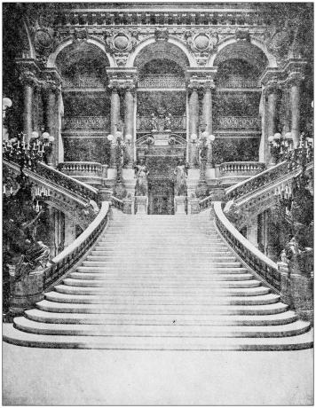 fotografie antică scara de la marea operă, Franța