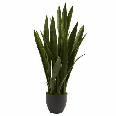 Sansevieria artificială cu jardiniera neagră