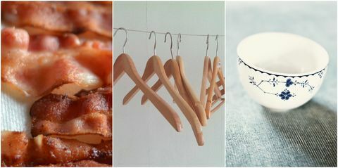 Bacon, umerase pentru haine și boluri găsite în mașinile de spălat