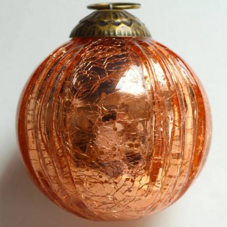 Ornamente din sticlă mercur din aur roz roz, set de 4