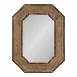 Oglindă cu accentuare din lemn de stol