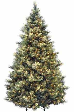 7,5 ft. Brad de Crăciun pre-iluminat din pin din Carolina