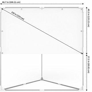 Ecranul proiector portabil de 100 inci 2 în 1