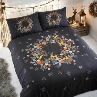 Set de paturi de Crăciun Holly Wreath Multi