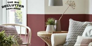 Living room hued Red - The Big Declutter Challenge